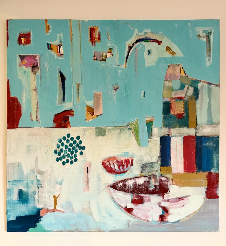 Large Canvas painting by Huddersfield based contemporary artist Joe Tully 